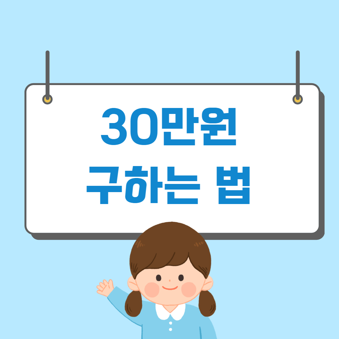 30만원 구하는 법