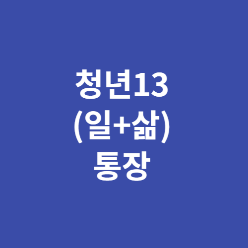 청년13(일+삶)통장