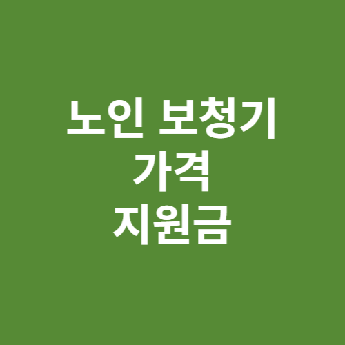 노인 보청기 가격 지원금