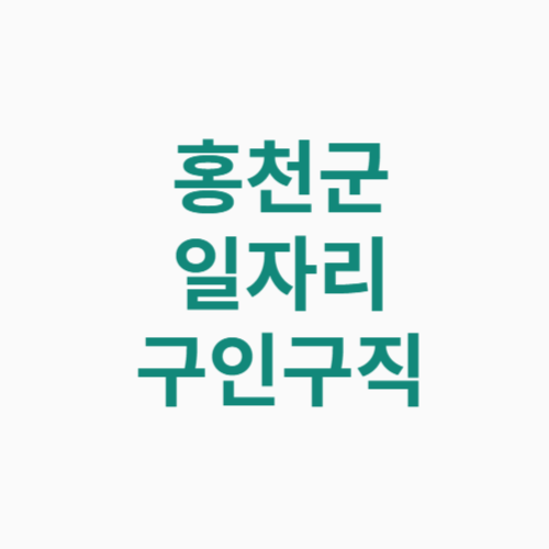 홍천군 일자리 구인구직