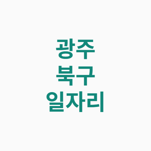 광주 북구 일자리