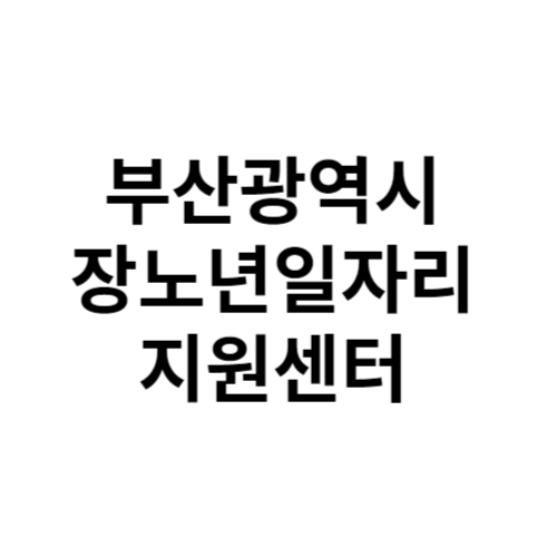 부산광역시 장노년일자리지원센터