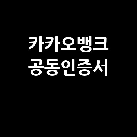 카카오뱅크 공동인증서, PC 발급부터 저장까지 완벽 가이드