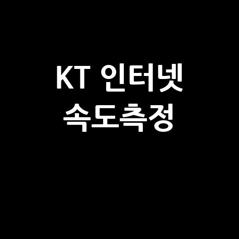 KT 인터넷 속도측정 홈페이지 정확하게 하는 방법