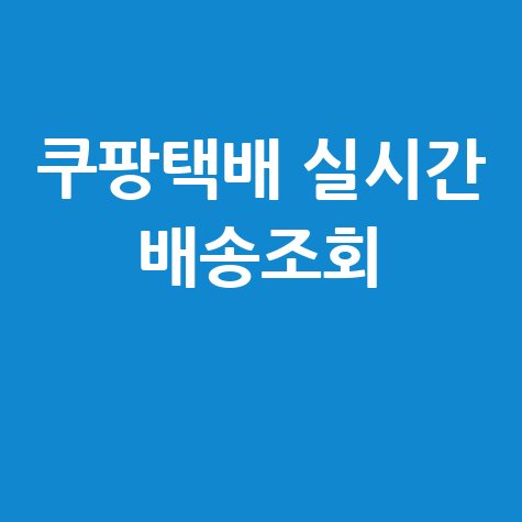 쿠팡택배 배송조회 실시간으로 간편하게 확인하는 방법
