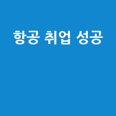항공 취업 성공