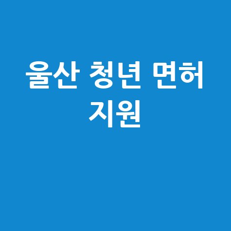 울산 청년 운전면허 지원금 신청 가이드