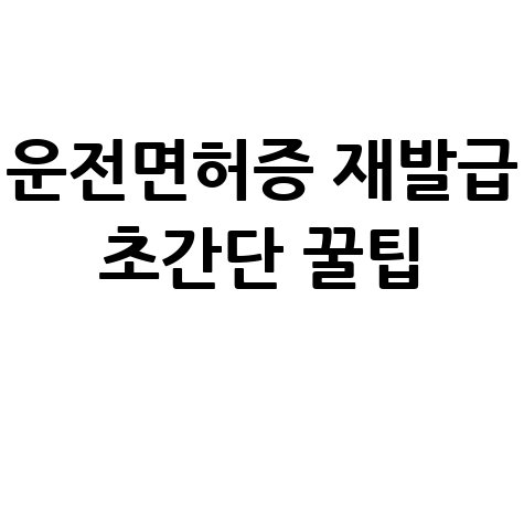 운전면허증 분실 신고 및 온라인 재발급 신청 방법 쉽게 정리